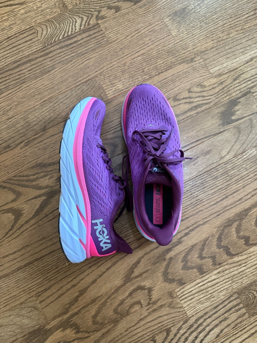 Hoka Womens Purple and Pink Running Shoes